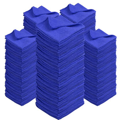 Cotton Shop Rags 12x14 Inch Absorbent Lint-Free Cleaning Towels Multipurpose Shop Towels for Automobile Garage Industry Home Red White Navy