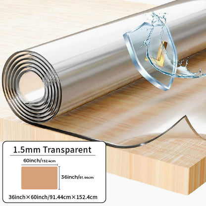 Tablecloth Clear PVC Protector in 1.5mm Thickness with 35 Rectangle and Square Size Options