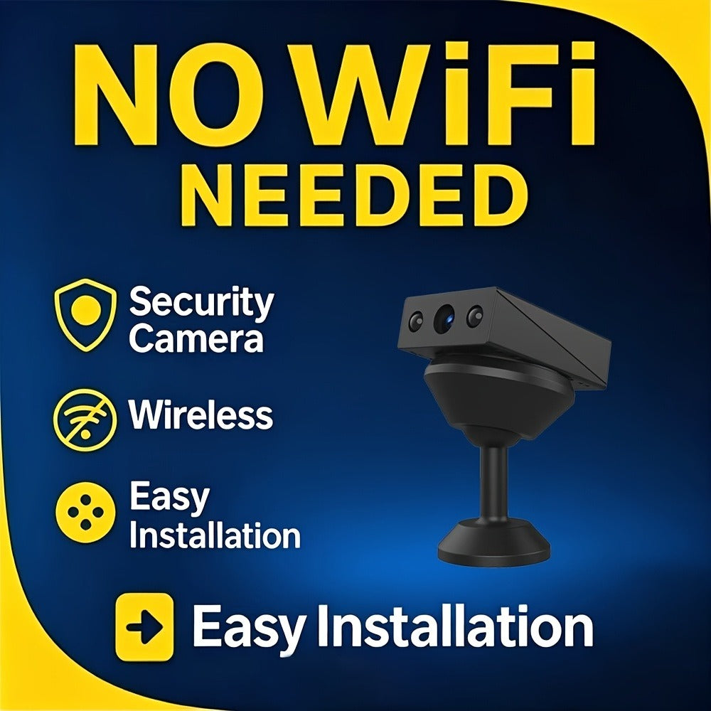 Mini Security Camera No WiFi No Internet Needed, Full HD 1080P Wireless Indoor Camera Built-In AP Hotspot