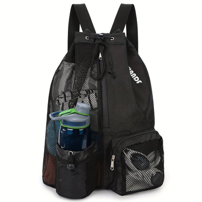 Mesh Drawstring Swim Bag – Quick-Dry Sports Backpack with Wet Pocket for Swimming, Gym & Beach, Lightweight Travel Bag for Women & Men