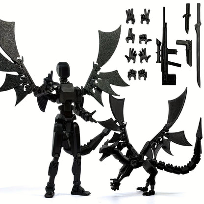 3D Printed Dragon Figurine 2-Piece Set for Garden, Patio and Yard Use, with the Listed Configuration