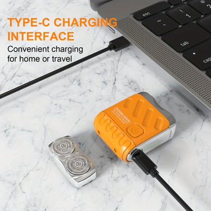 Electric Shaver Magnetic Dual-Blade Mini Razor with Two Speeds, USB Charging and Select Waterproof Options