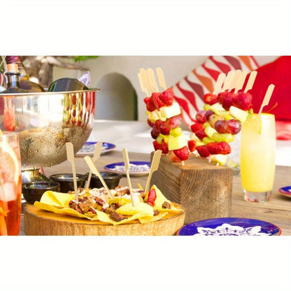 Bamboo Appetizer Skewers 400 Pack 6 Inch for Grilling, Camping and Outdoor Meals, with the Listed Configuration