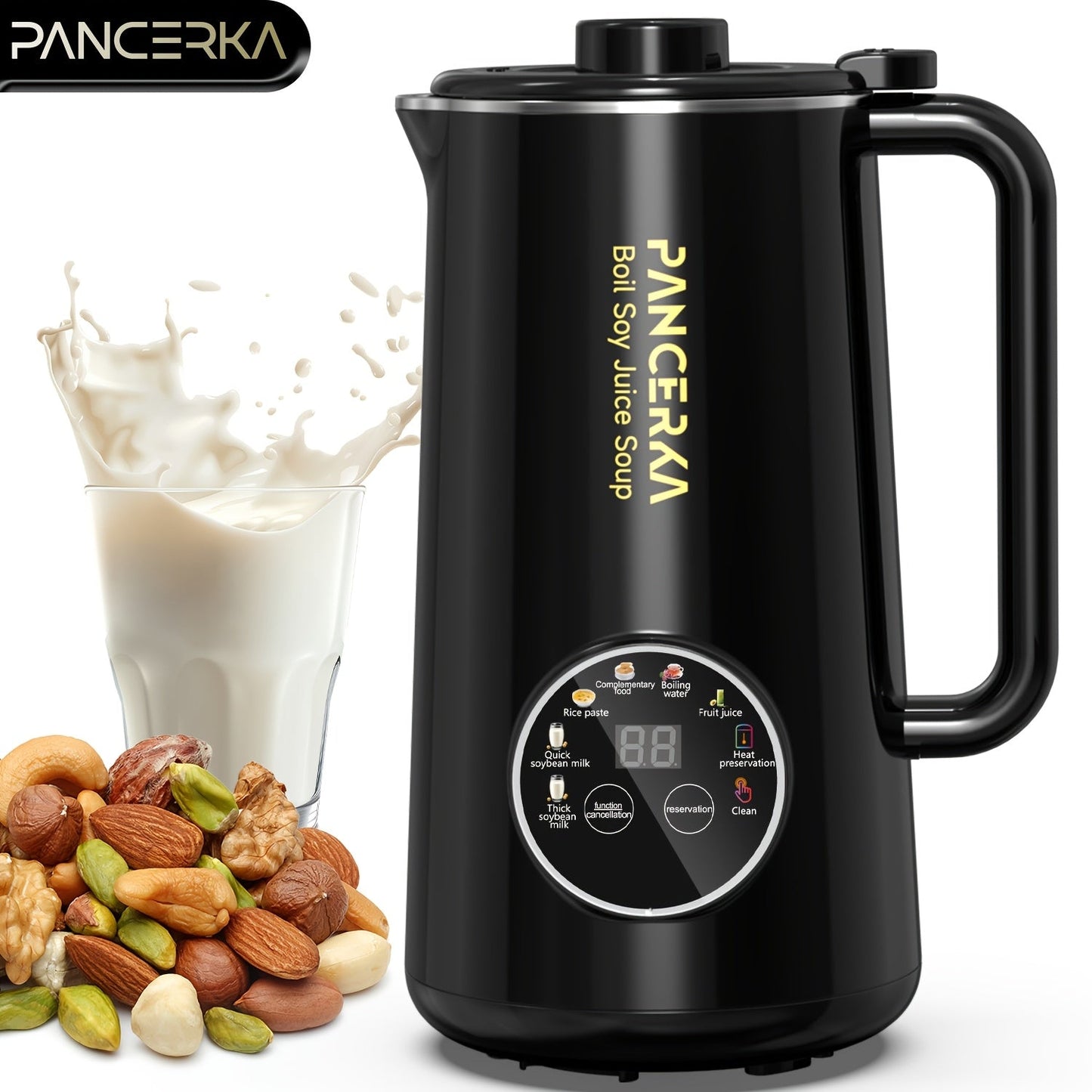 Soy Milk Maker Automatic Nut Milk Machine 27oz – One-Touch Operation, Multi-Functional for Almond, Oat, Soy