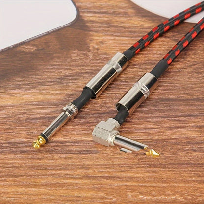 Guitar Bass Amplifier Cable with RCA Connectors, 10ft & 20ft, Tinned Copper Core, Durable Flexible Round Design