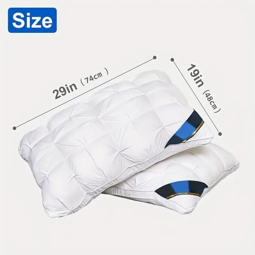 Tufted Bed Pillow in White or Grey with 1-, 2- and 4-Piece Checkout Options and Zipper Detail
