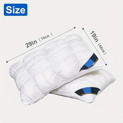 Tufted Bed Pillow in White or Grey with 1-, 2- and 4-Piece Checkout Options and Zipper Detail