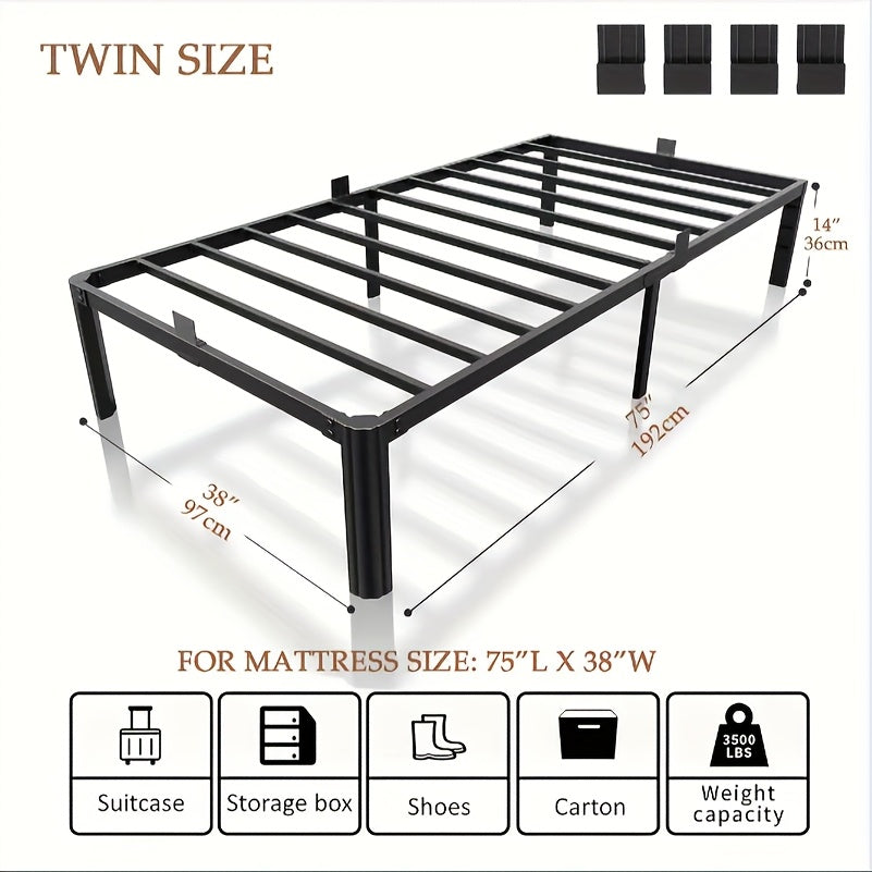 Bed Frame shown in the Twin option
