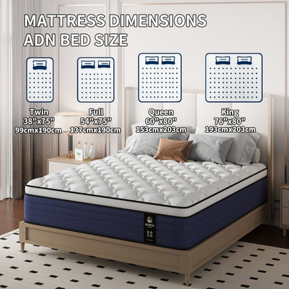 Hybrid Mattress shown in the 12-inch, Queen option