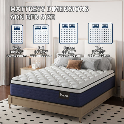 Hybrid Mattress shown in the 14inch, Twin option