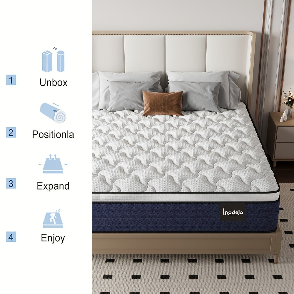 14-Inch Hybrid Mattress with Pocket Springs and Memory Foam for Bedroom detail image - detail view 10