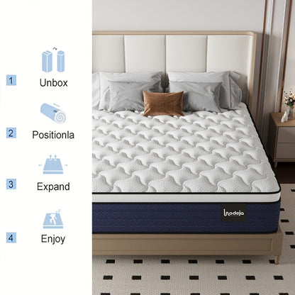 14-Inch Hybrid Mattress with Pocket Springs and Memory Foam for Bedroom detail image - detail view 17