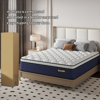 14-Inch Hybrid Mattress with Pocket Springs and Memory Foam for Bedroom detail image - detail view 18
