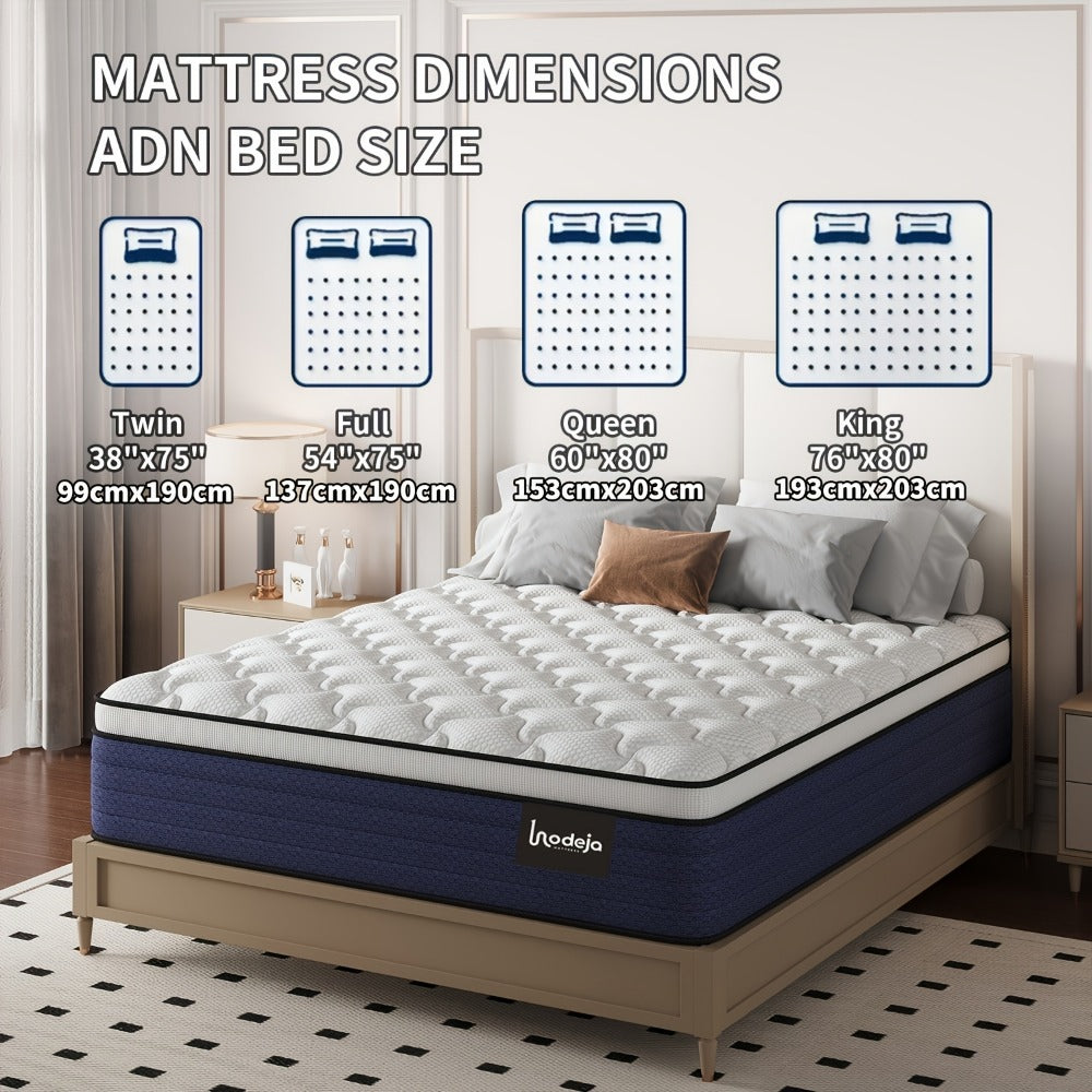 14-Inch Hybrid Mattress with Pocket Springs and Memory Foam for Bedroom detail image - detail view 3