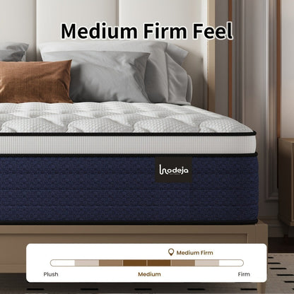 14-Inch Hybrid Mattress with Pocket Springs and Memory Foam for Bedroom detail image - detail view 9