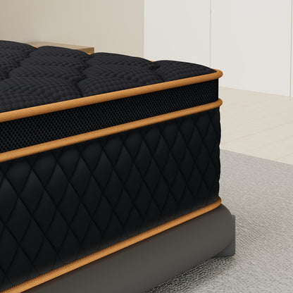 Mattress shown in the Black-King, 4 inch(Thin Low Profile) option