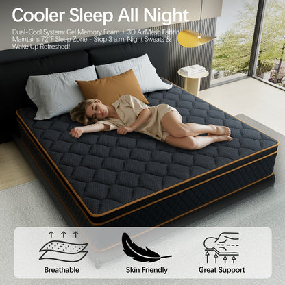 14-Inch Mattress with Memory Foam for Bedroom Comfort and Support detail image - detail view 8