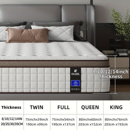 14-Inch Twin Mattress with Memory Foam for Bedroom Comfort and Support detail image - detail view 3