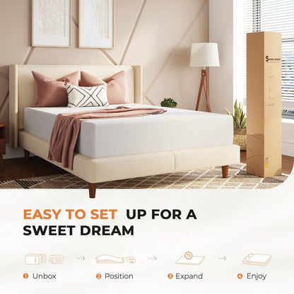 14-Inch Twin Mattress with Memory Foam, Sleep Support Mattress detail image - detail view 6