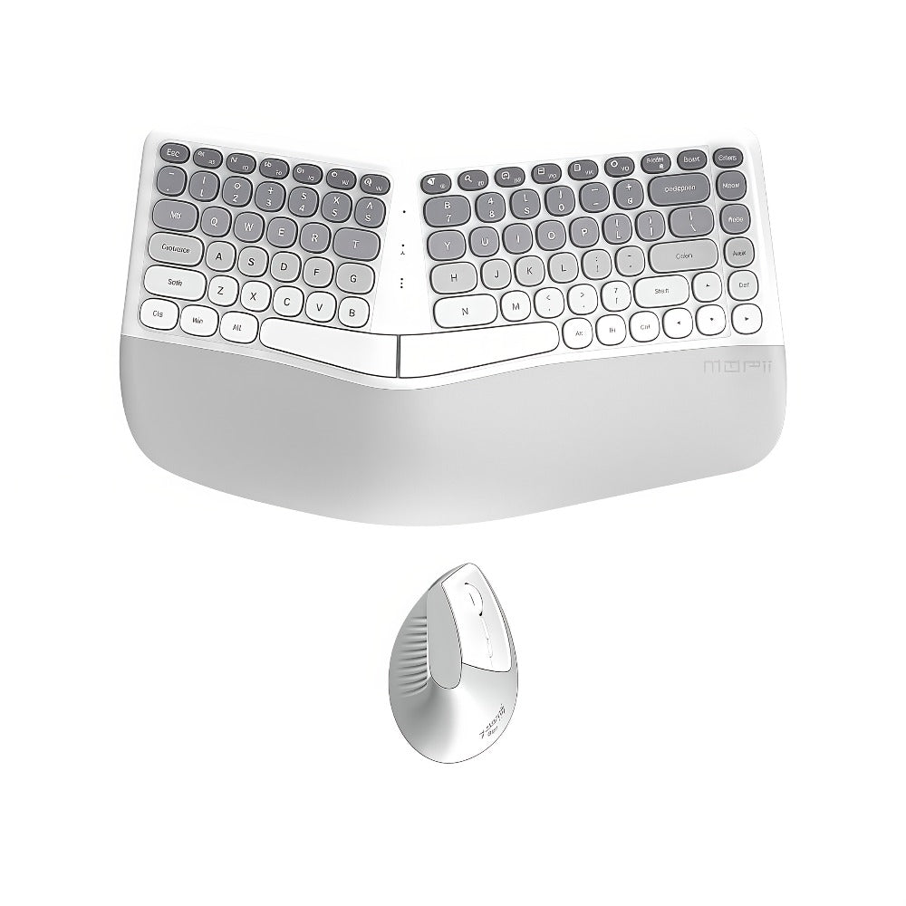 Wireless Keyboard and Mouse Combo with Wrist Support Anti-RSI Silent Keys 2.4GHz Plug-and-Play for an Everyday Personal Care Routine