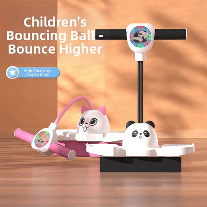 Hop Ball for Kids & Adults Luminous, Thickened Rubber Bouncing Balance Ball, Princess Pink & Panda Black