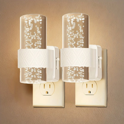 LED Night Light Plug In Wall, Dimmable 3000K Warm White Night Lights with Auto Light Sensor, Adjustable Brightness Modern Plug-In Night