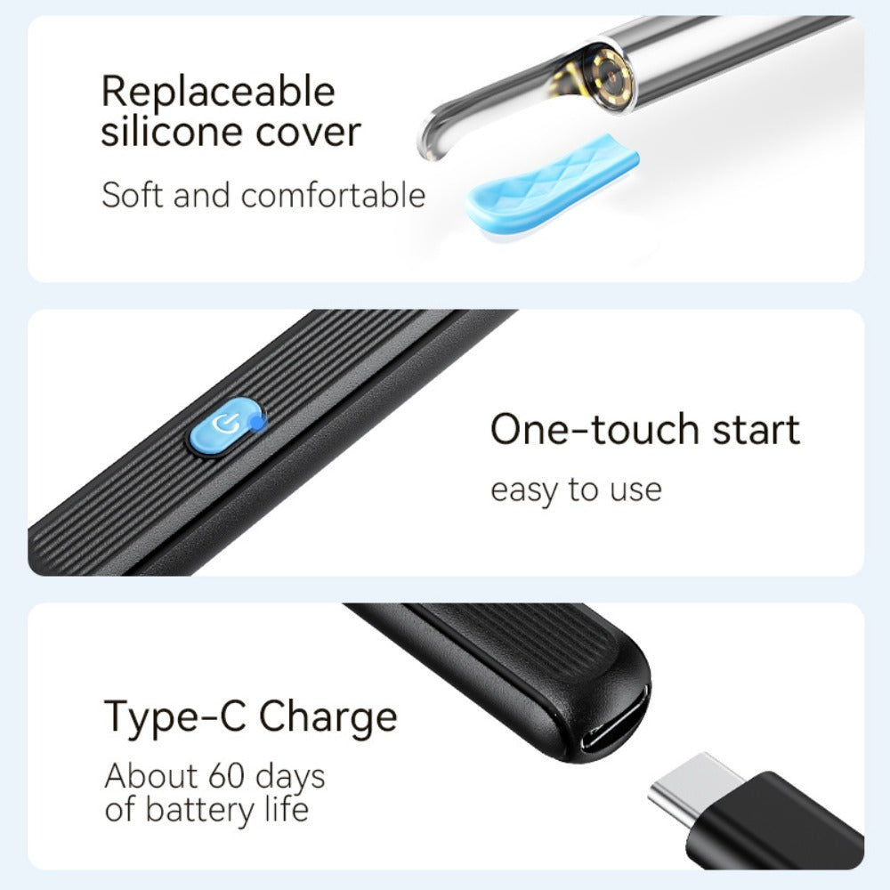 1080P Ear Wax Removal Tool with Camera – Wi-Fi Ear Cleaning Kit with 6 Spoons & Tweezers, Rechargeable, Visual Ear Cleaner for Safe Ear Care