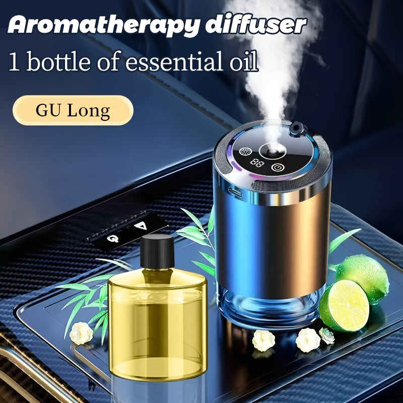 Car Aroma Diffuser – Smart In-Car Essential Oil Diffuser with Ambient RGB Light & Starlight Projection, Auto On/Off