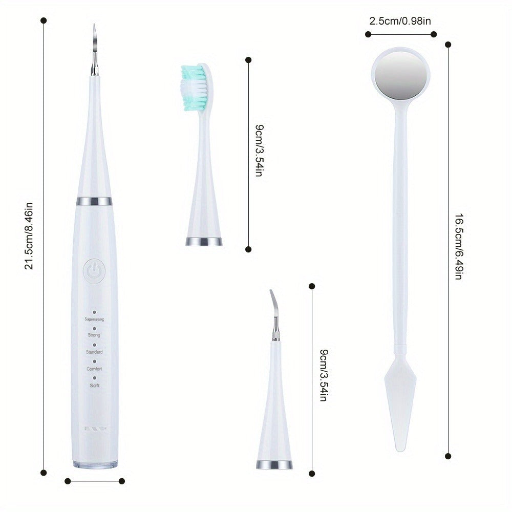 Electric Toothbrush Kit USB Rechargeable – Multi-Accessory Dental Care Set with Travel Case, Replaceable Brush Heads