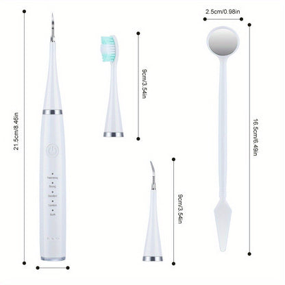 Electric Toothbrush Kit USB Rechargeable – Multi-Accessory Dental Care Set with Travel Case, Replaceable Brush Heads
