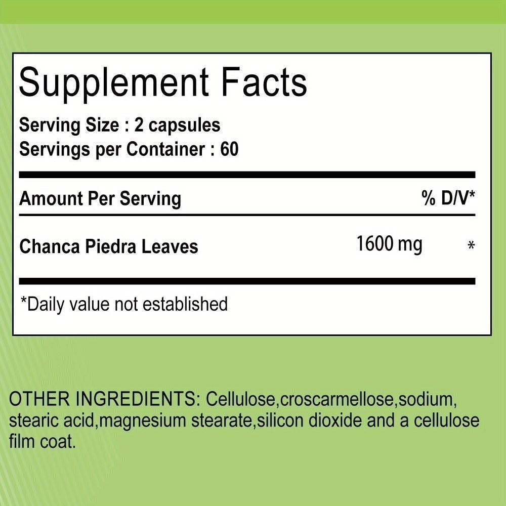 Chanca Piedra Capsules for Liver & Kidney Health, 120 Capsules Natural Urinary Tract Support Supplement