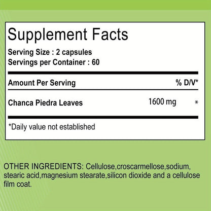 Chanca Piedra Capsules for Liver & Kidney Health, 120 Capsules Natural Urinary Tract Support Supplement