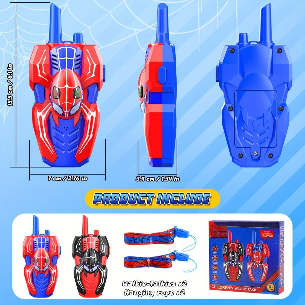 Spider Walkie Talkies for Kids, Long Range Outdoor Toy for Boys & Girls Ages 3-8, Camping Hiking Adventure Gift
