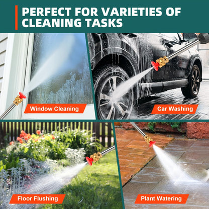 Car Pressure Washer with 500 PSI Listing, 6-in-1 Spray Nozzle, 5m Hose and One or Two Batteries
