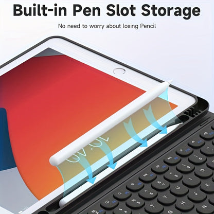 360° Rotatable iPad Keyboard Case with Backlit Keys, Trackpad & Apple Pencil Holder, Compatible with iPad Pro 11"