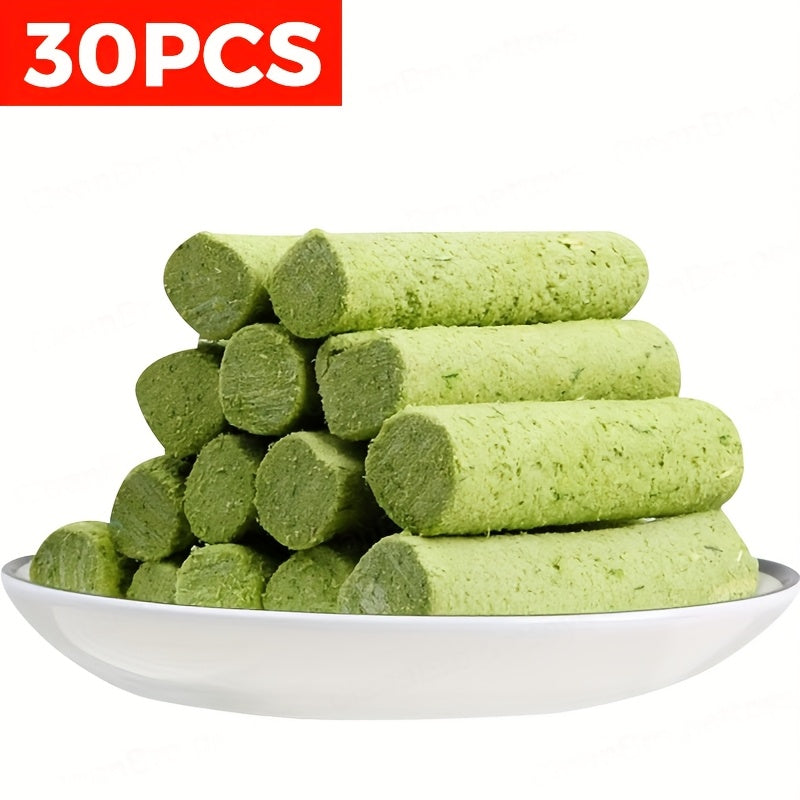 Cat Grass Freeze-Dried Sticks – Natural Dental Chew Snacks for Cats, Hairball Removal & Teeth Cleaning, Consumable Cat Grass Chew Toy (15