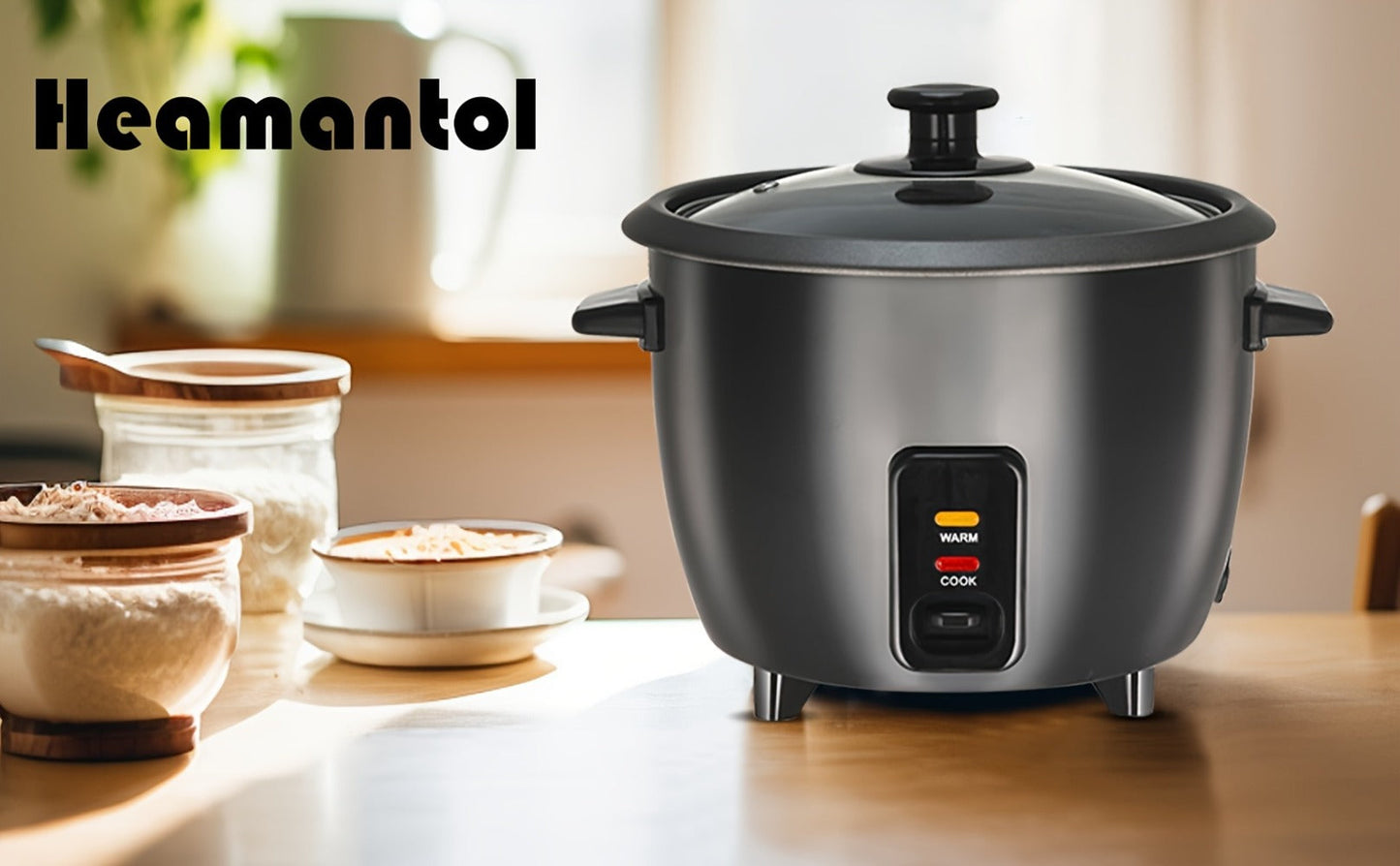 Rice Cooker & Yogurt Maker 1.5Qt, 6-Cup Non-Stick Electric Rice Cooker with Auto Keep, One-Touch