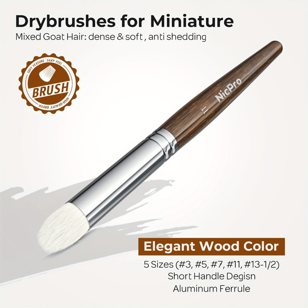 Miniature Paint Brush Set with Cloth Roll Detail Brushes for Acrylic Oil with the Listed Color, Size or Set Options for Everyday Use