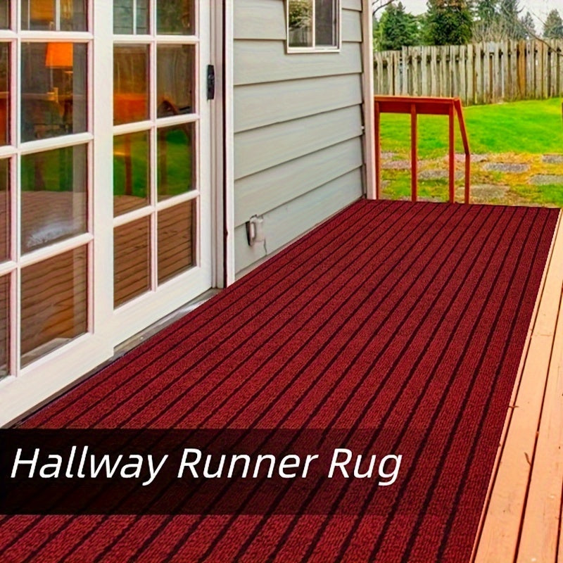 Runner Carpet with Rubber Backing - 1800G/sqm Indoor Outdoor Rug, Hallway, Entryway, Laundry Room & Balcony Runner Mat