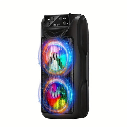 Portable Bluetooth Speaker MOS-2058 with RGB Ambient Lights, USB, AUX, FM, TF Playback and Four Colors