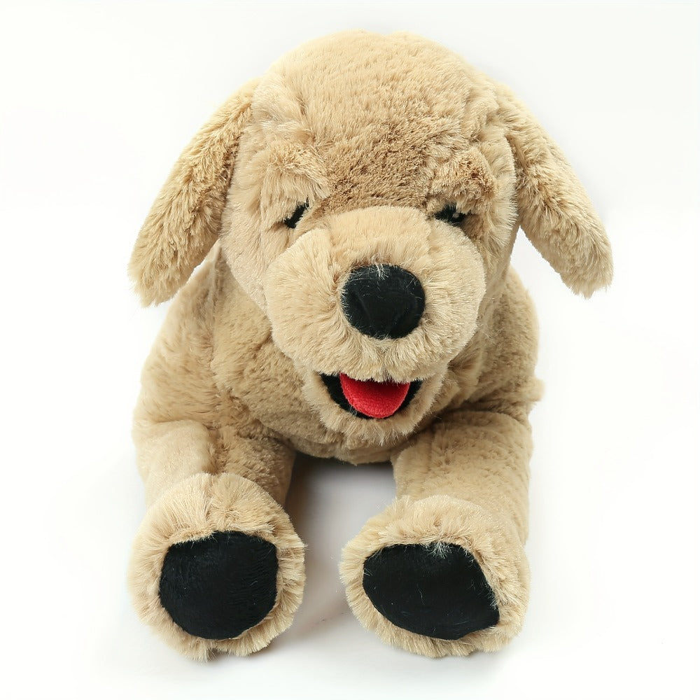 Plush Toy Golden Retriever 21-Inch Lying Puppy with Soft Coat for Large Cuddly Display and Gifting