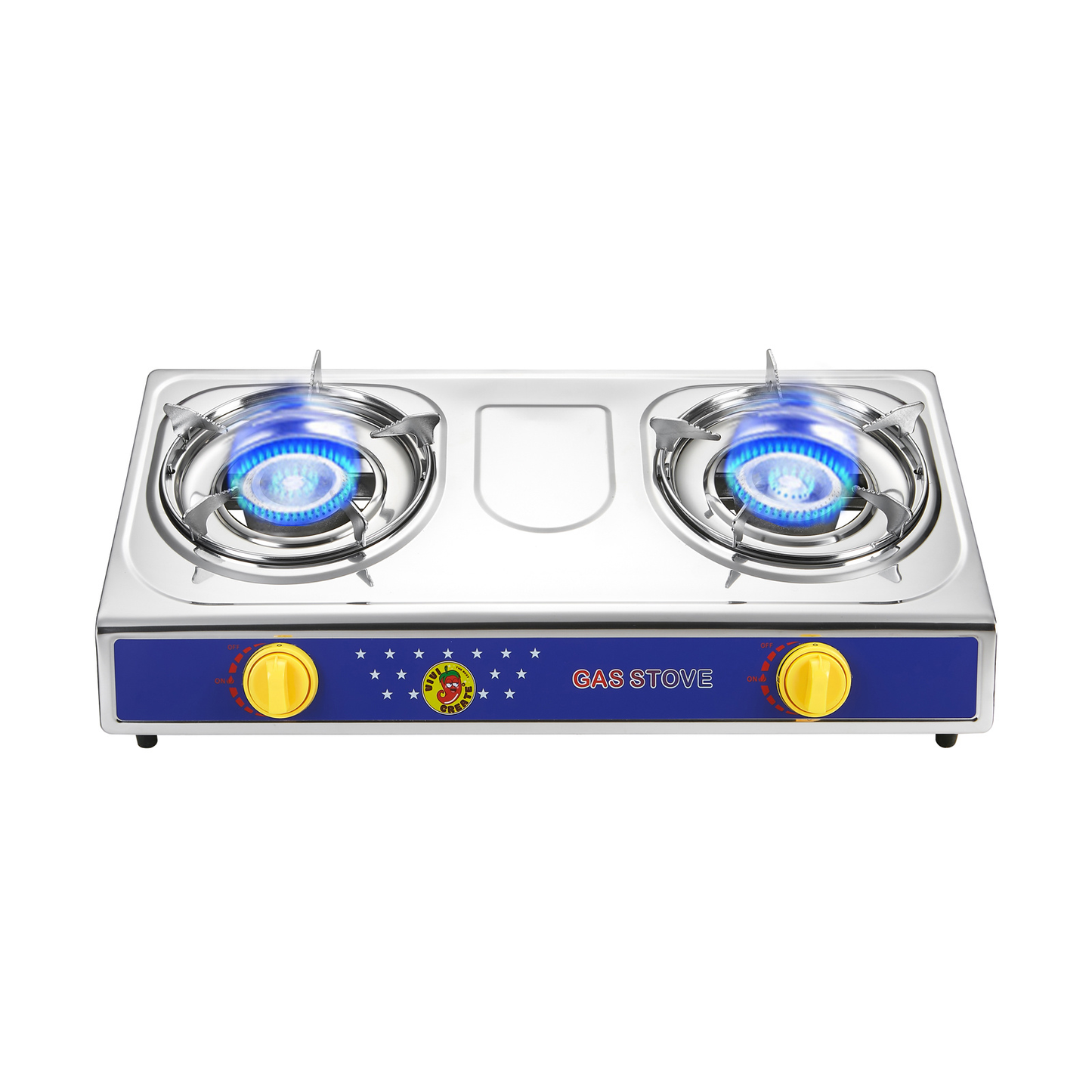 Propane Camping Stove Single & Double Burner, Stainless Steel Gas Cooker with Auto Ignition for Outdoor Cooking