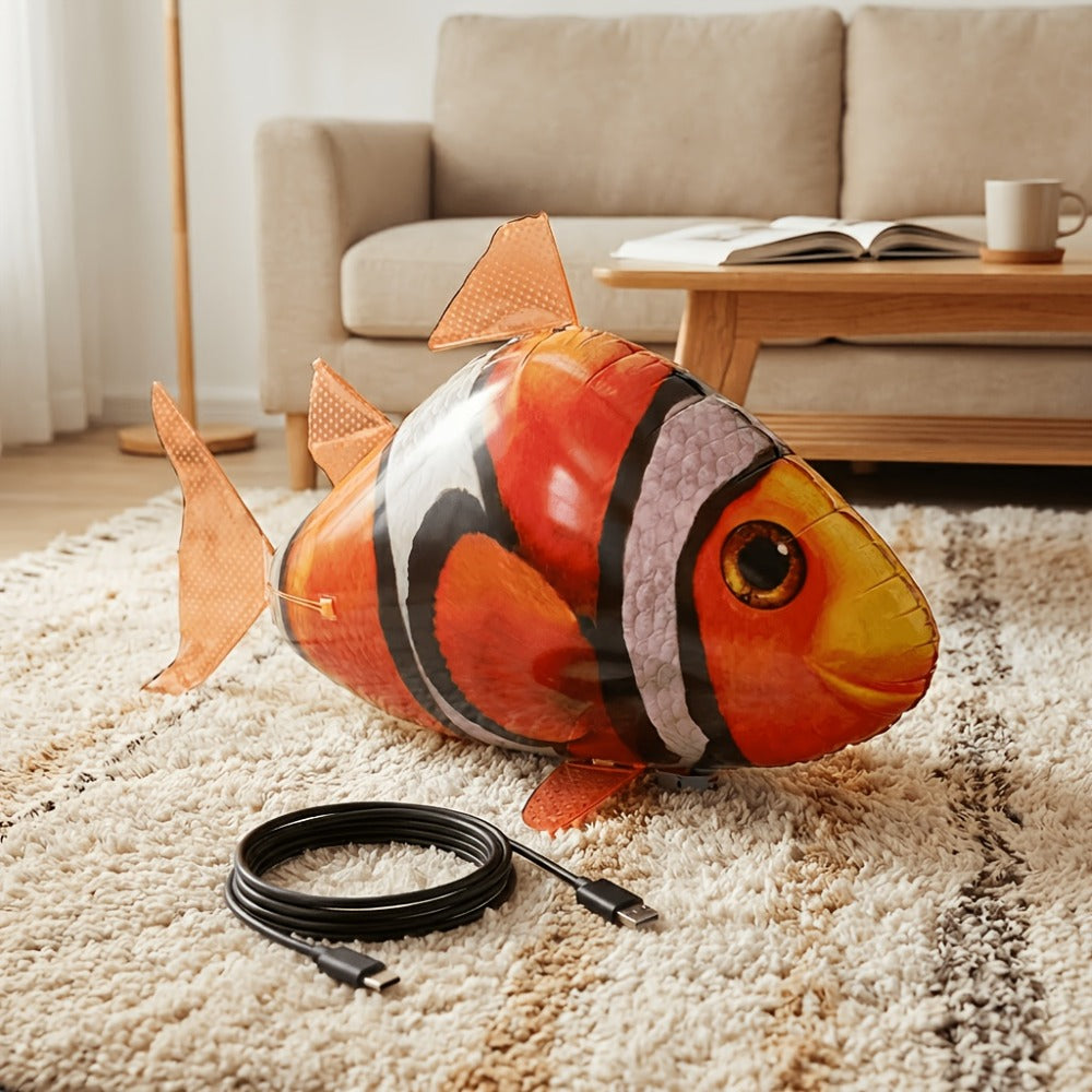 RC Inflatable Clownfish Balloon, Remote Control Flying Fish Toy for Kids Birthday Party, Wedding & Home Decor