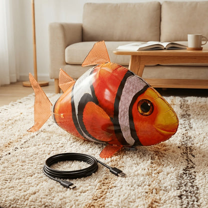 RC Inflatable Clownfish Balloon, Remote Control Flying Fish Toy for Kids Birthday Party, Wedding & Home Decor
