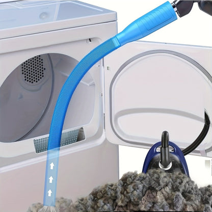 Dryer Vent Cleaner Kit Vacuum Hose Attachment Lint Remover Brush Flexible Dryer Duct Cleaning Tool for Removing Lint Debris Blockage