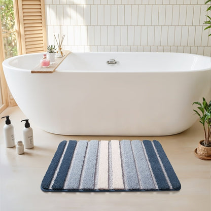 Chenille Bath Rug Non-Slip Absorbent Bathroom Mat – Extra Thick 1850g/㎡ Plush Washable Floor Mat for Bathroom Shower
