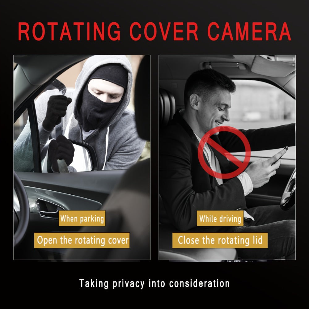 4-Channel 360° Dash Cam 1080P Front + 720P Rear Left Right All-Round Coverage, Quad-Screen Split Display, Night Vision, WDR, G-Sensor