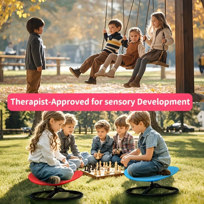Kids Sit & Spin Sensory Chair, Sturdy Motor Skills Trainer for Sensory Play, Indoor & Outdoor Use