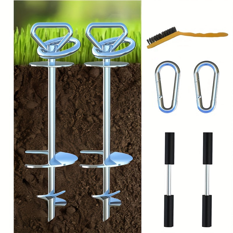 Dog Tie-Out Stake 304 Stainless Steel – 360° Swivel Anti-Tangle Spiral Ground Anchor for Dogs Up to 150 lbs | Easy Screw-In Setup | Outdoor