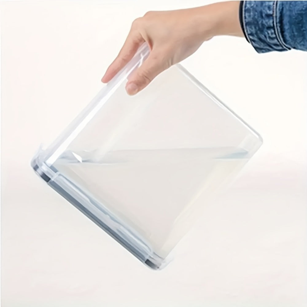 Food Storage Container Four-Pack with 4L Clear Pantry Canisters, Pour-Spout Lids, Labels and Marker